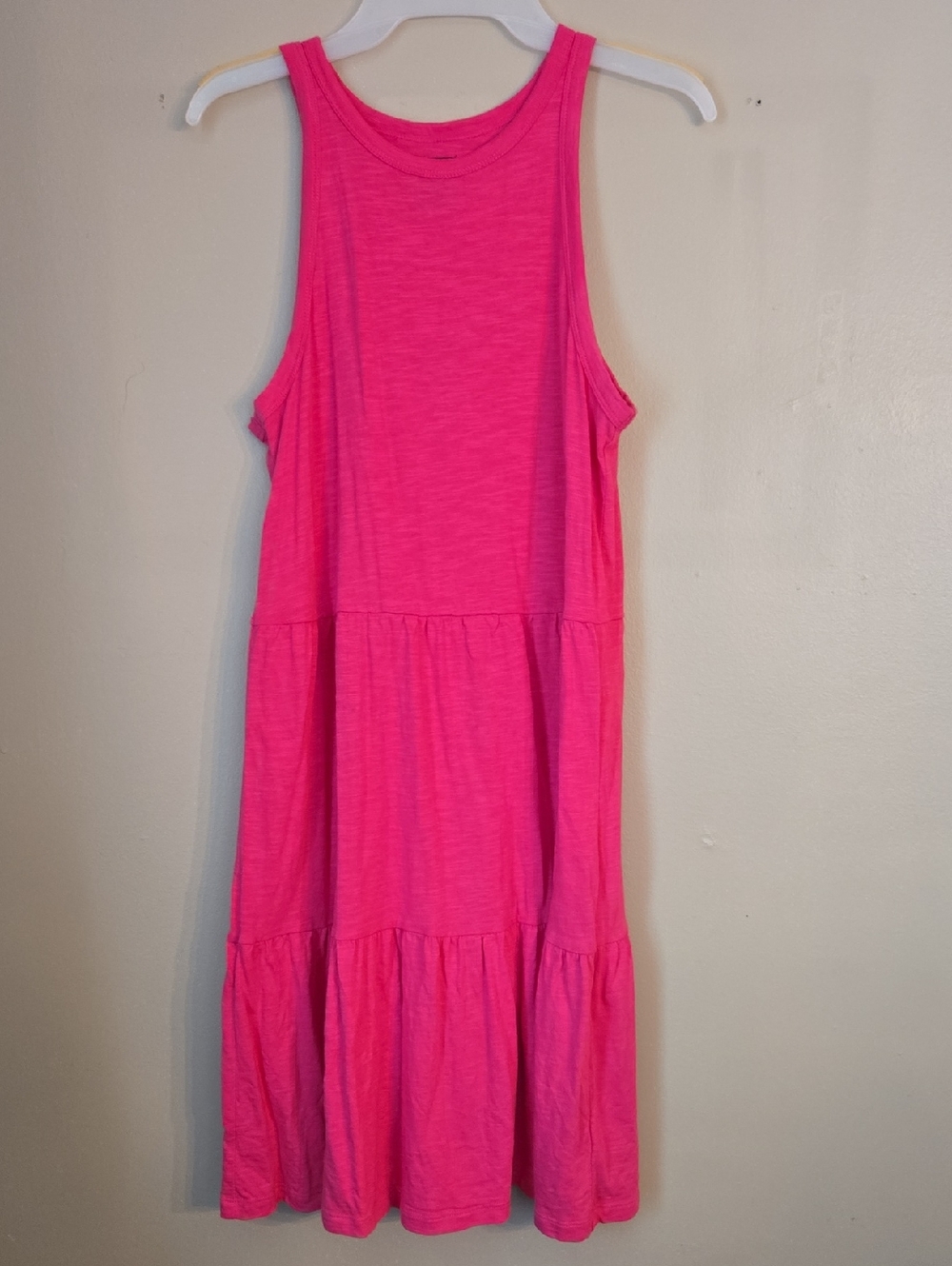 GAP - Sleeveless Tiered Dress - Hot Pink